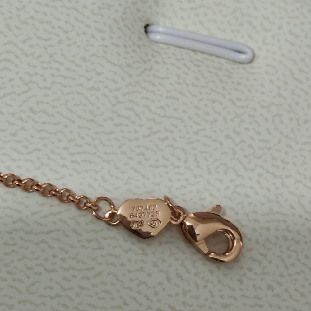 Chopard Rose Gold Chain Bracelet with Red Heart Pendant - Picture 4 of 12